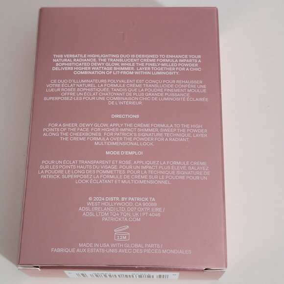 Patrick Ta Major Headlines Crème & Powder Highlighter Duo NEW My Love - Picture 8 of 9